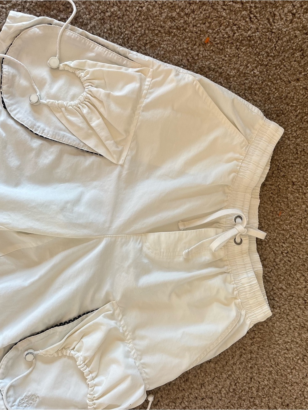 Free Movement White Cargo Utility Shorts XS Drawstring